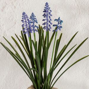Искусственный цветок в горшке Мускари - Подарок Лета 33 см Summer Deco фото 2