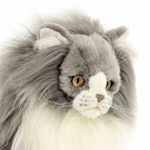 Мягкая игрушка Персидский кот Табби бело-серый 38 см Hansa Creation фото 4