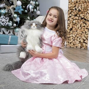 Мягкая игрушка Персидский кот Табби бело-серый 38 см Hansa Creation фото 2