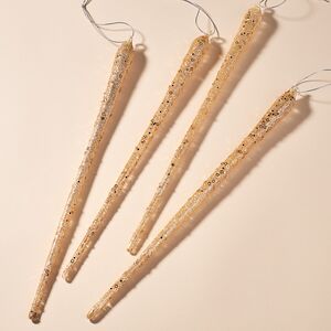 Елочные игрушки Сосульки Cerchi Oro 30 см, 4 шт, стекло