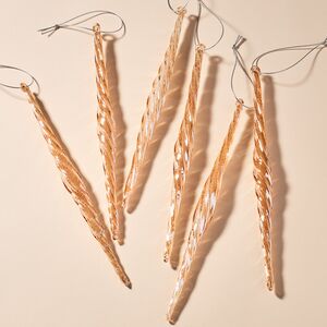 Елочные игрушки Сосульки Zucchero Barretta 20 см, 6 шт, стекло