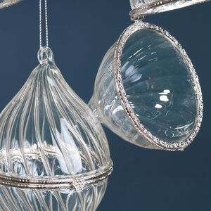 Елочные игрушки-шкатулки Portagioie Elegante 15 см, 3 шт, стекло, уцененные Winter Deco фото 4
