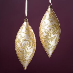 Елочные игрушки Lusso Reale 22 см, 2 шт, стекло