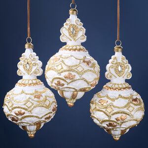 Елочные игрушки Canto Cigno 16 см, 3 шт, стекло