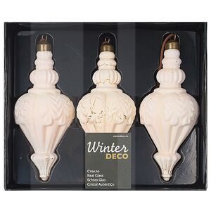 Елочные игрушки Флорентин - Бинна 17 см, 3 шт, стекло Winter Deco фото 3