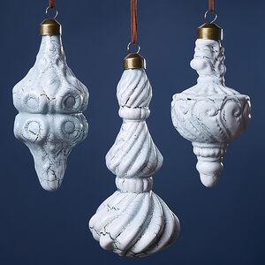 Елочные игрушки Screpolarsi - Serliana 12-16 см, 3 шт, стекло