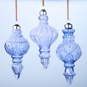 Елочные игрушки Velarium 12-14 см, 3 шт, стекло