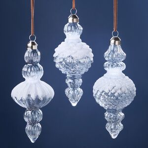 Елочные игрушки Satsellum 15-16 см, 3 шт, стекло