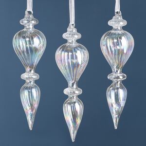 Елочные игрушки Fiume-Veneto: Barishano 17 см, 3 шт, стекло