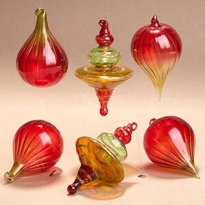 Елочные игрушки Follia Alla Fragola 11 см, 6 шт, стекло