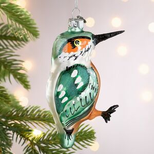 Елочная игрушка Птица Зимородок 11 см, стекло Winter Deco фото 8
