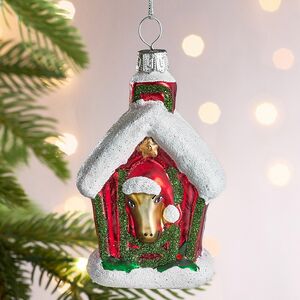 Елочная игрушка Новогодняя Конюшня 10 см, стекло Winter Deco фото 3