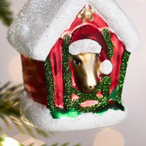 Елочная игрушка Новогодняя Конюшня 10 см, стекло Winter Deco фото 2