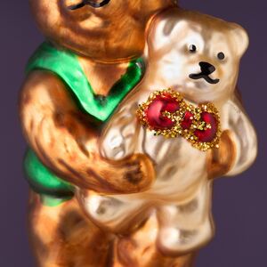 Елочная игрушка Мишка Тимоша 8 см, стекло Winter Deco фото 4