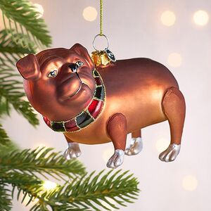 Елочная игрушка Бульдог Бублик 11 см, стекло Winter Deco фото 4