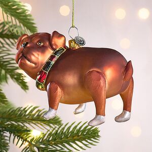 Елочная игрушка Бульдог Бублик 11 см, стекло Winter Deco фото 5