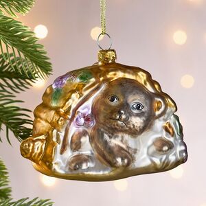 Елочная игрушка Норка из Весеннего леса 10 см, стекло