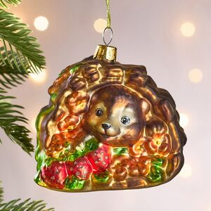 Елочная игрушка Ежик из Весеннего леса 9 см, стекло