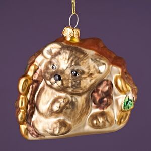 Елочная игрушка Медвежонок из Весеннего леса 9 см, стекло