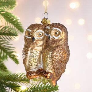 Елочная игрушка Полярные Совы на ветке 10 см в подарочной коробке, стекло Winter Deco фото 4