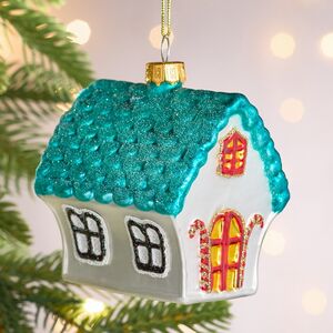 Елочная игрушка Домик из деревни Гарккул 9 см, стекло
