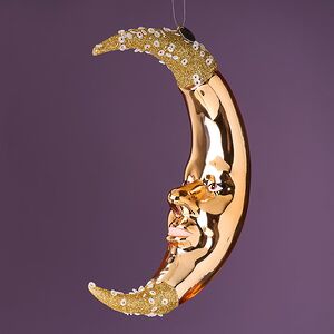 Елочная игрушка Месяц Markington 14 см в подарочной коробке, стекло