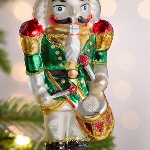 Елочная игрушка Щелкунчик Грант с барабаном 14 см в подарочной коробке, стекло Winter Deco фото 4