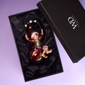 Елочная игрушка Эльф Чарли из цирка Чудес 15 см в подарочной коробке, стекло Winter Deco фото 3
