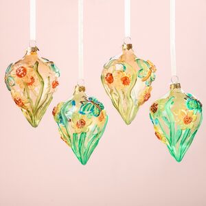 Елочные игрушки Луковки - Glazebury 13 см, 4 шт, стекло