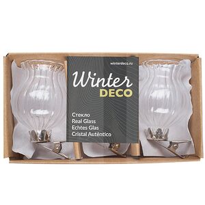 Мини-вазы на прищепке Векьяно 6*4 см, 3 шт, стекло Winter Deco фото 3