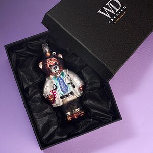 Елочная игрушка Мишка Доктор 13 см в подарочной коробке, стекло Winter Deco фото 3