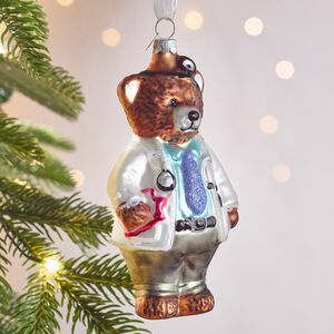 Елочная игрушка Мишка Доктор 13 см в подарочной коробке, стекло Winter Deco фото 4