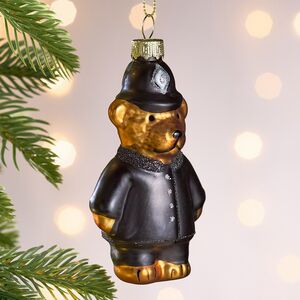 Елочная игрушка Мишка Сыщик 10 см, стекло Winter Deco фото 5