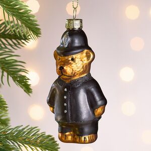 Елочная игрушка Мишка Сыщик 10 см, стекло Winter Deco фото 3