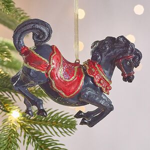 Елочная игрушка Жеребец Герцог 12 см, стекло