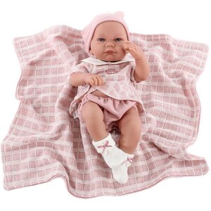 Кукла-младенец Дафна в розовом 42 см с одеяльцем