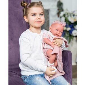 Кукла-младенец Дафна в розовом 42 см с одеяльцем Antonio Juan Munecas фото 3