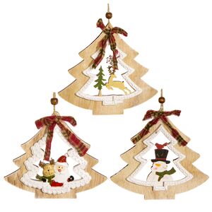 Деревянная елочная игрушка Елочка Сканди - Олень 13 см, подвеска Hogewoning фото 2