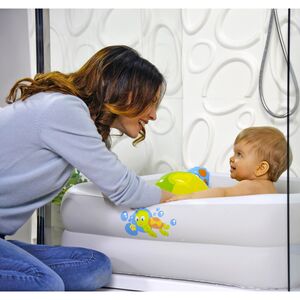 Детский бассейн с надувным дном Baby Tub 86*86*25 см, клапан Bestway фото 2