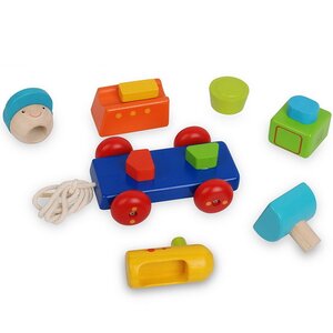 Сортер-каталка Поезд, 14.5 см, дерево Plan Toys (План Тойс) фото 2