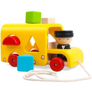 Деревянный сортер - каталка Автобус 22 см Plan Toys (План Тойс) фото 1