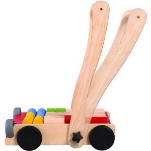 Деревянный конструктор Блоки с тележкой и фотоаппаратом 24 детали Plan Toys фото 4