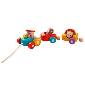 Паровозик-каталка Веселый двигатель Plan Toys (План Тойс) фото 1