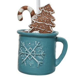 Елочная игрушка Cozy Winter - Какао с маршмеллоу 9 см, подвеска