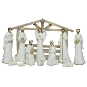 Рождественский вертеп White Christmas, 11 фигурок, 4-20 см