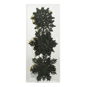 Набор елочных игрушек Снежинка - Verde Pino зеленый, 12 шт, подвеска