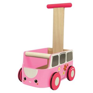 Деревянная каталка-ходунки Розовая Машина 30*47 см Plan Toys фото 2