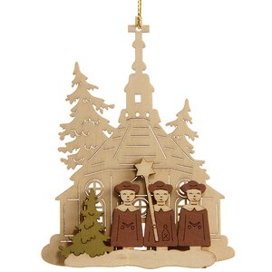 Деревянная елочная игрушка Рождественские Истории-4 9*10 см