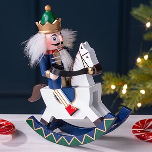 Декоративная фигурка Щелкунчик - Королевский Всадник в синем мундире 15 см