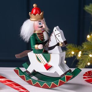 Декоративная фигурка Щелкунчик - Королевский Всадник в зеленом мундире 15 см